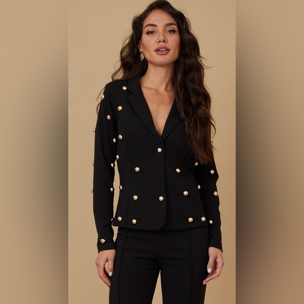 Stud detailed fashion jacket women’s top selling luxury
